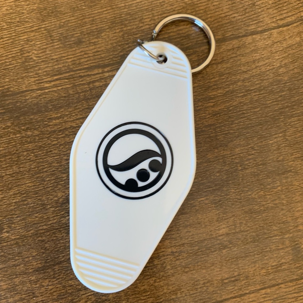 White Key Holder with Black Design